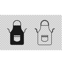 Black Blacksmith Apron Icon Isolated