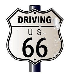 Driving Route 66 Sign