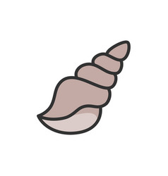 Seashell shell line icon Royalty Free Vector Image