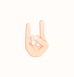 Rock on gesture symbol heavy metal hand gesture Vector Image