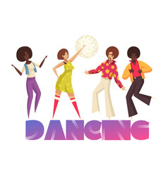 Disco Dancing People Composition