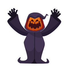 Halloween Character Scary Pumpkin