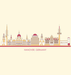 Skyline Panorama Of City Of Hanover Germany