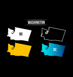 Abstract Washington State Map Design