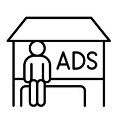 Advertising On Bus Stop Icon