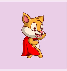 Cute Dog Cartoon Wearing Red Robe