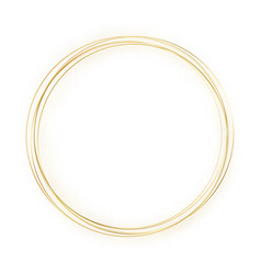 Gold Thin Round Frame Golden Luxury Circle Logo