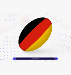 Rugby Ball With The Flag Of Germany On It