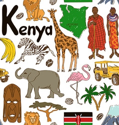 Sketch Kenya Seamless Pattern