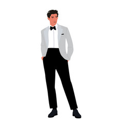 Elegant Business Man In Tuxedo Isolated