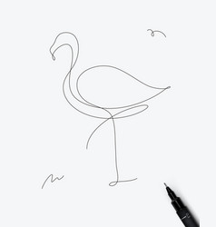 Flamingo Pen Line Style