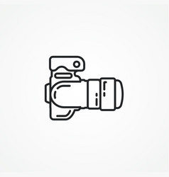 Photo Camera Line Icon Professional Digital