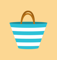 Striped Beach Bag Flat Style