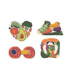 Fresh Vegetables In Shape Of Sports Shoe Heart