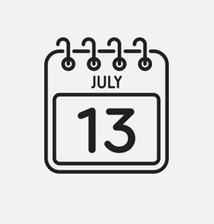 Icon Page Calendar Day - 13 July