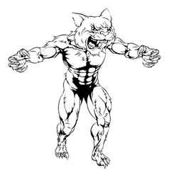 Wildcat Scary Sports Mascot