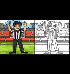 American Football Referee Coloring