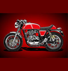 Cafe Racer Bike Side View Template