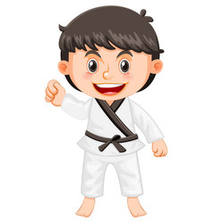 A Boy In Taekwondo Uniform