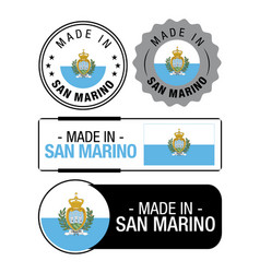 Set Of Made In San Marino Labels Logo