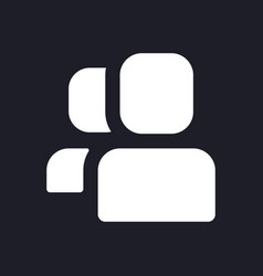 Social Network Group Dark Mode Glyph Ui Icon