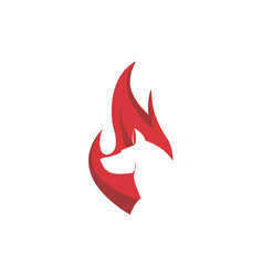 Dog And Fire Design Logo