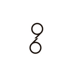 Number 9 And 6 Cool Geometric Symbol Simple Logo