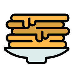 Pancakes Icon Flat