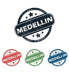 Round Medellin City Stamp Set