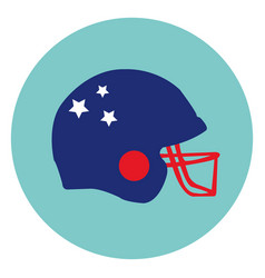 Rugby Helmet Round Icon