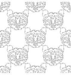 Cat Seamless Pattern Line Art