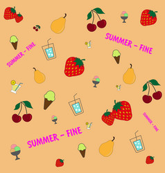 Hello Summer Bright Fresh Icons Set