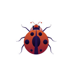 Ladybug Art In Flat Style Clipart