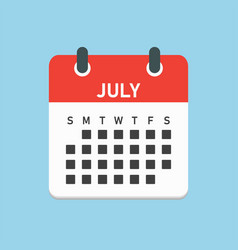 Template Icon Page Calendar Month July