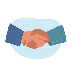 Hand Shake Gesture Drawn Flat Concept Clipart