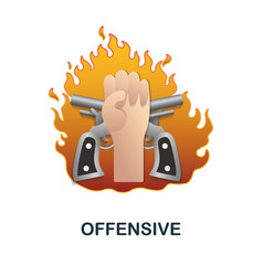 Offensive Icon 3d From War Collection Creative