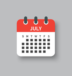 Template Icon Page Calendar Month July