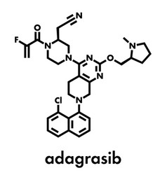 Adagrasib Cancer Drug Molecule Skeletal Formula