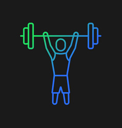 Athlete Of Short Stature Gradient Icon For Dark