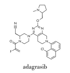 Adagrasib Cancer Drug Molecule Skeletal Formula