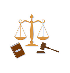 Law And Justice Concept Isolated On White