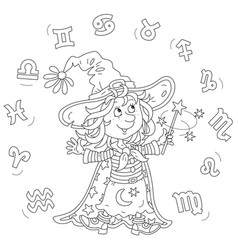 Little Witch Astrologer And Zodiac Signs