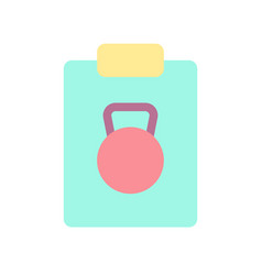 Workout Plan Flat Color Ui Icon