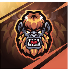 Bigfoot Head Esport Mascot Logo Design