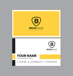 Black Or Yellow Business Card Template