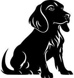 Dachshund - Black And White Isolated Icon