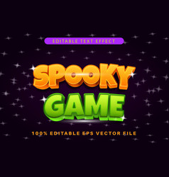 Spooky Game Editable Text Effect 3d Modern