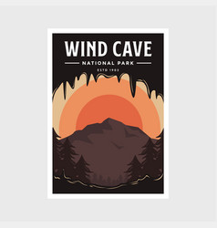 Wind Cave National Park Poster Design