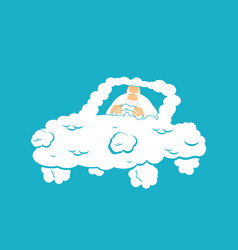 God In Cloud Car Almighty In Auto From Clouds