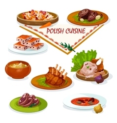 Polish Cuisine Savory Dishes Icon For Menu Design